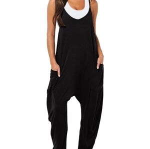 Anrabess Black Jumpsuit Size Medium